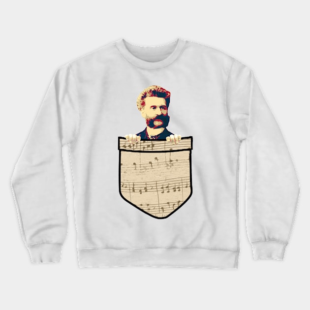 Johan Strauss In My Pocket Crewneck Sweatshirt by Nerd_art